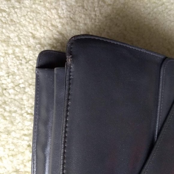 vintage 80s NWOT grey leather shoulder bag - Picture 12 of 14